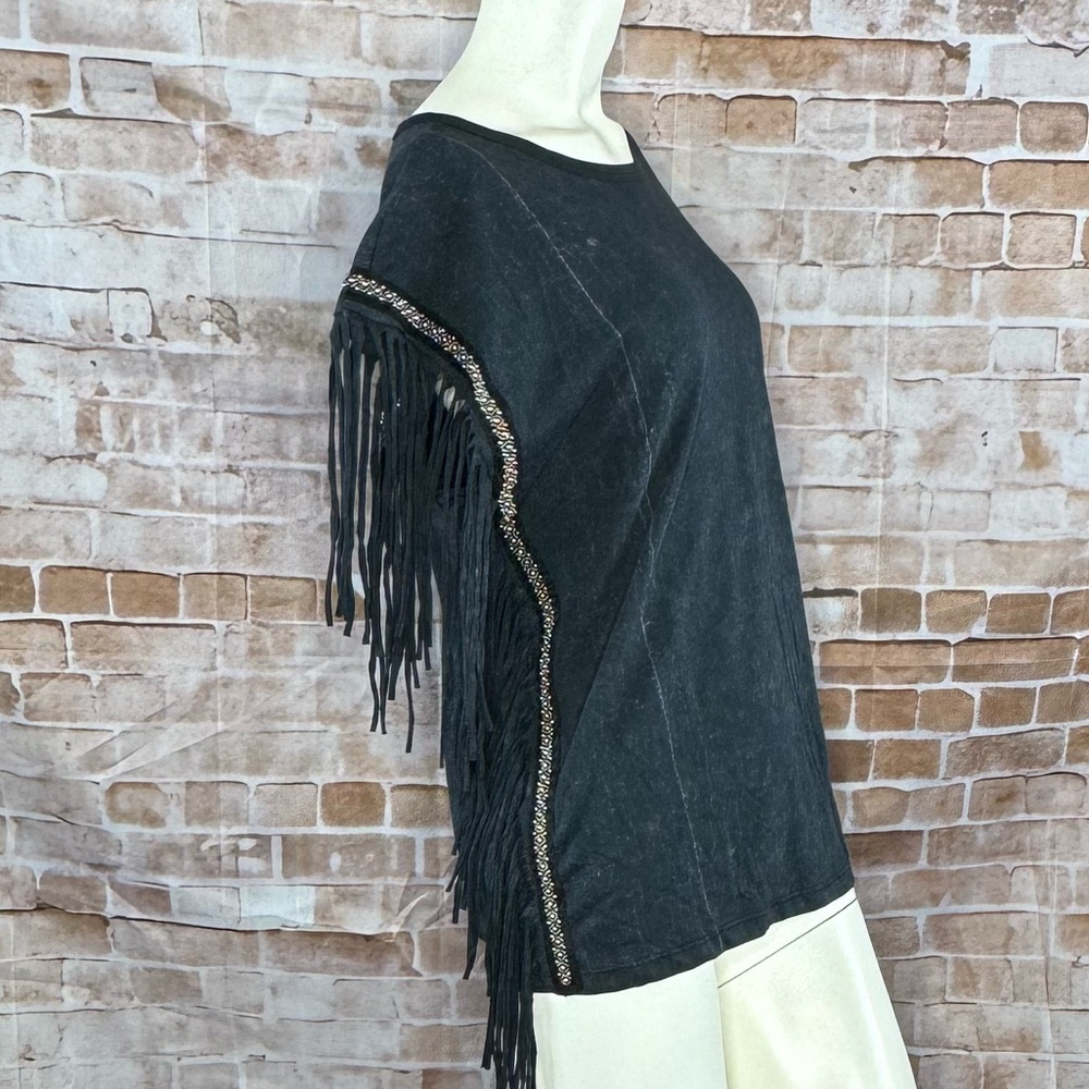 Affliction American Customs Women’s Fringe T-Shirt -Size: L/XL- NWT - Picture 7 of 11